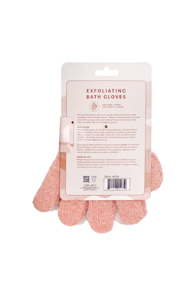 Celavi 45126 Bath & Spa 2 pair Exfoliating Gloves - 12 pcs