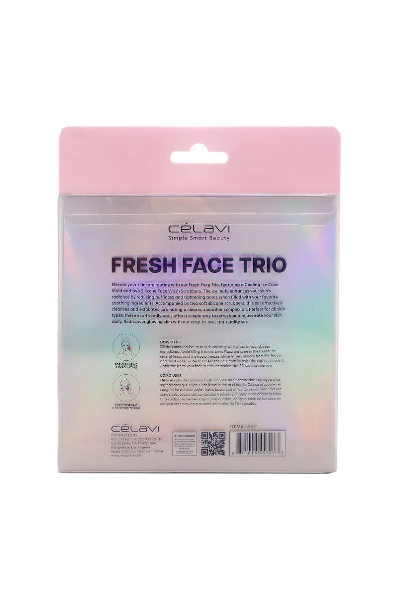 Celavi 45621 Fresh Face Trio Ice Roller & Silicone Set - 12